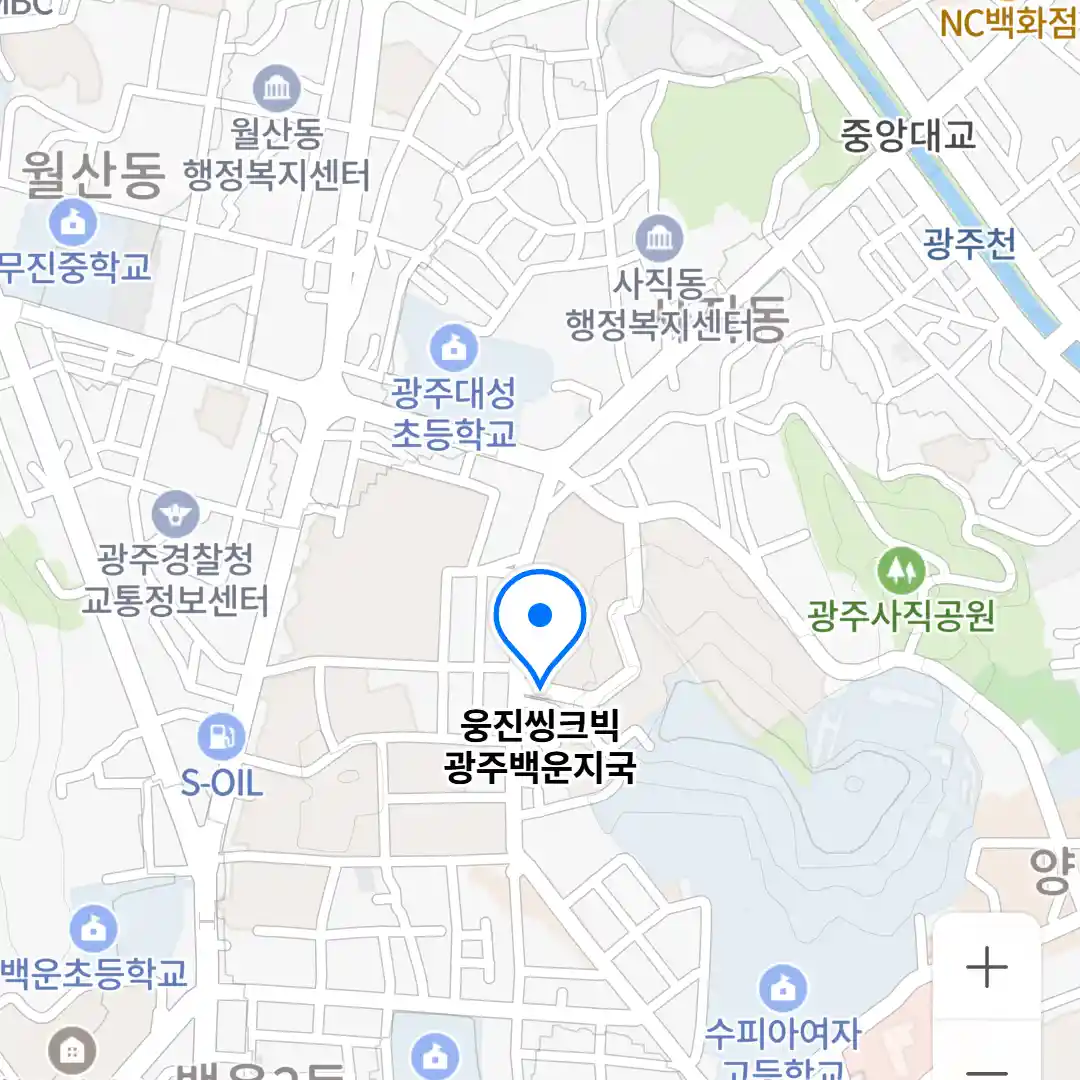 웅진씽크빅 광주백운지국 위치
