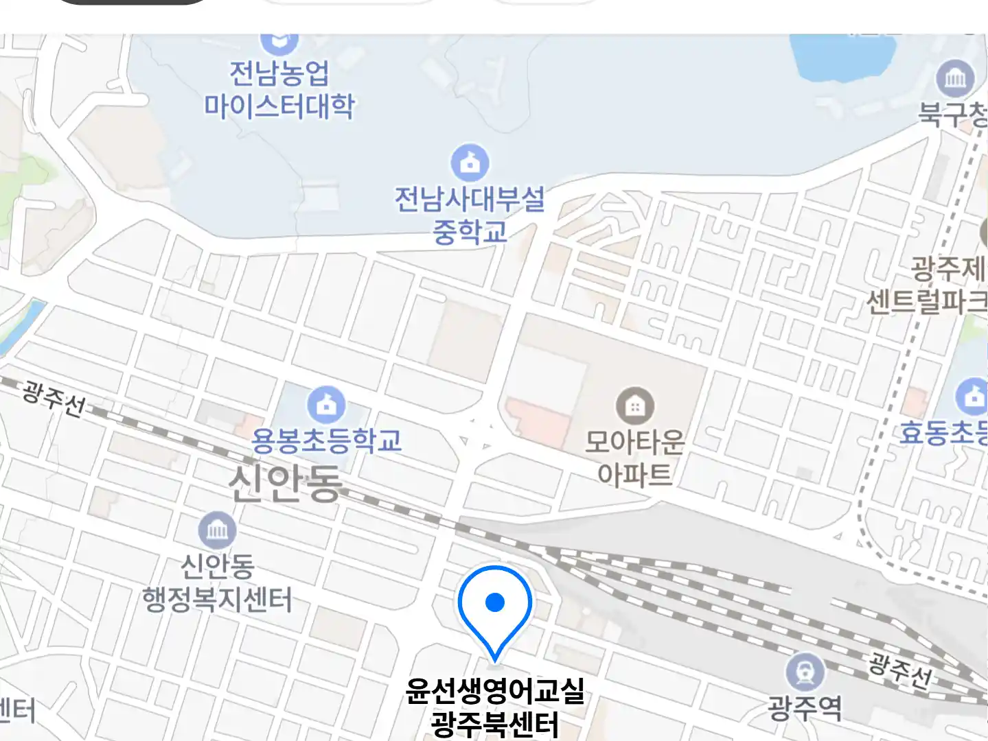 윤선생영어교실 광주북센터 위치