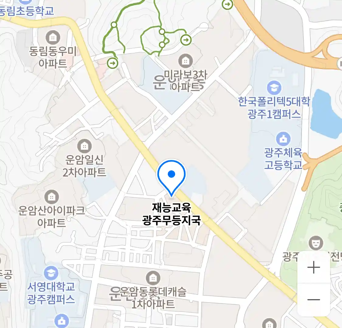 재능교육 광주무등지국 지도