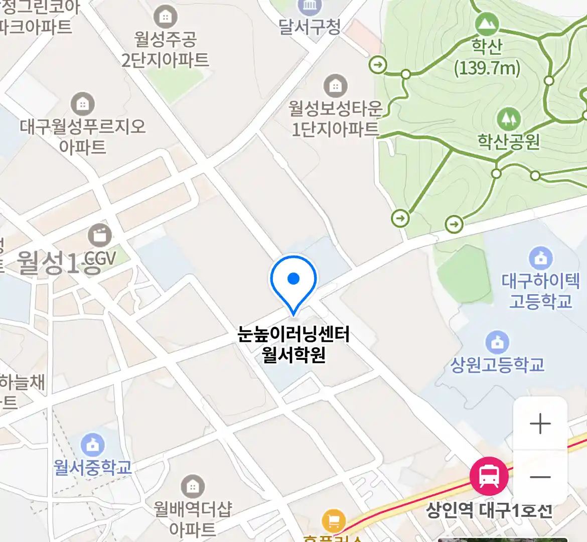 눈높이러닝센터 월서학원 위치