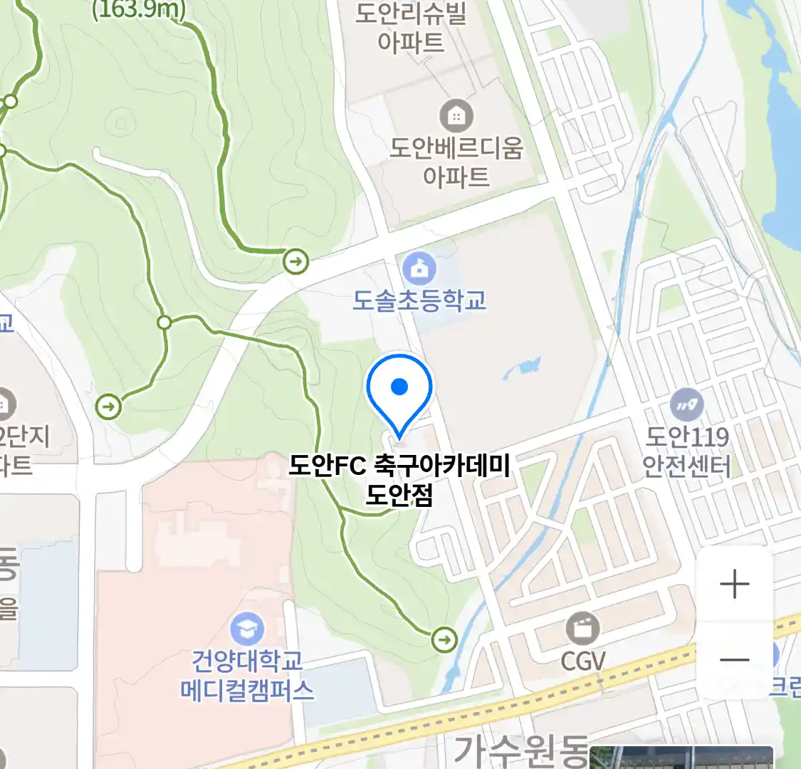 도안FC 축구아카데미 도안점 위치