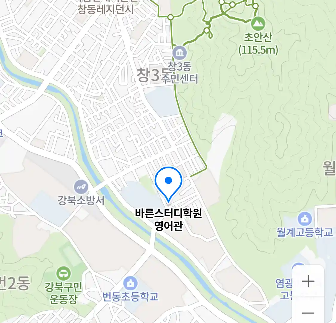 바른스터디학원 영어관 위치