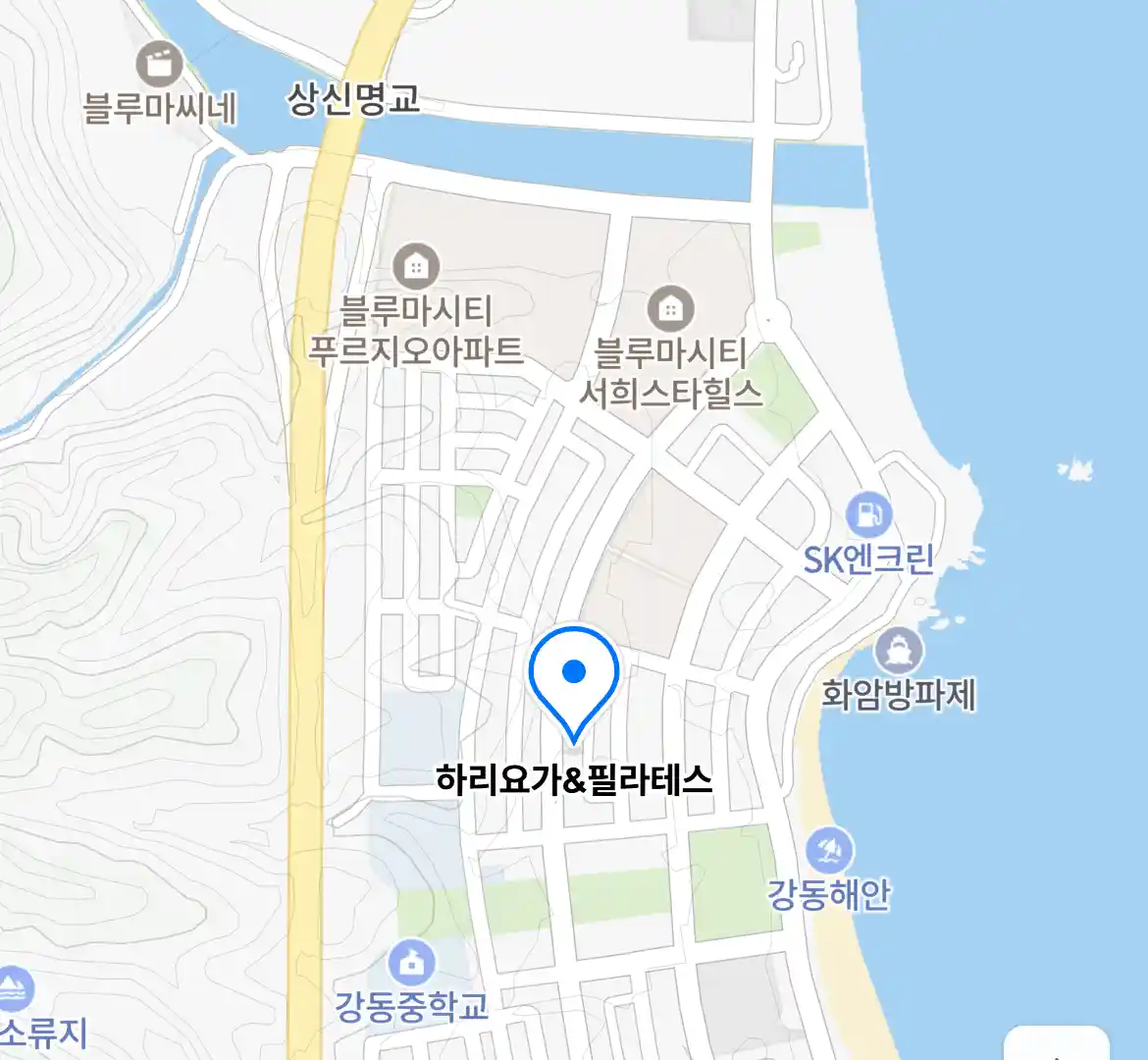 하리요가&필라테스 위치