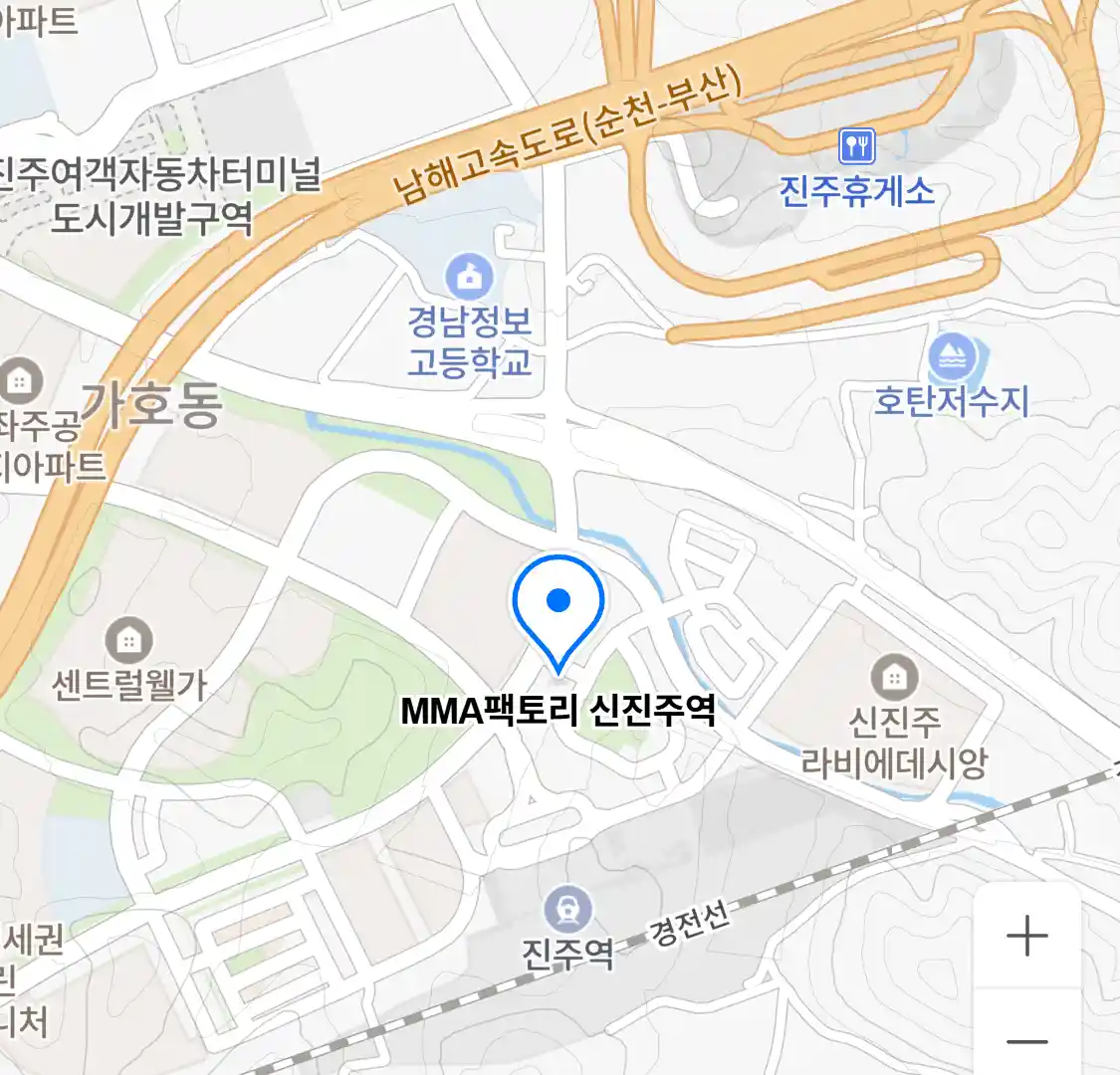 MMA팩토리 신진주역 위치