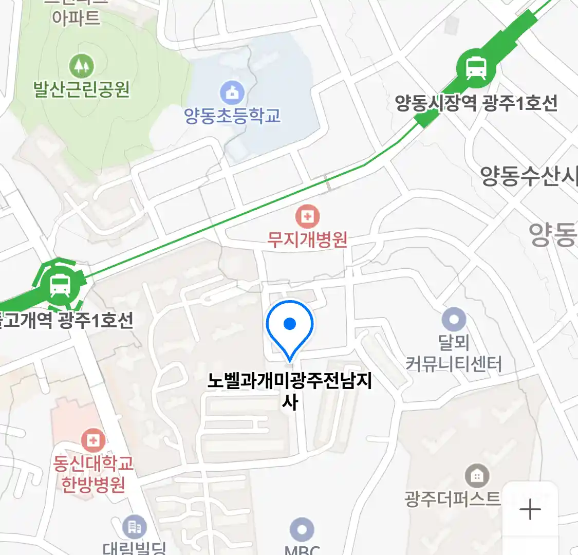노벨과개미광주전남지사 위치