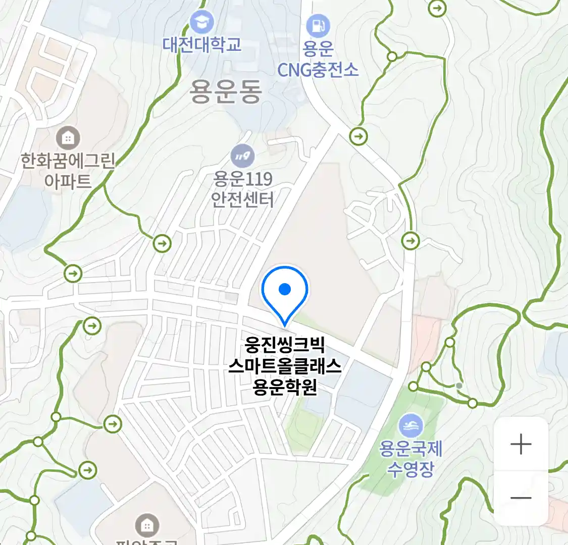 웅진씽크빅 스마트올클래스 용운학원 위치