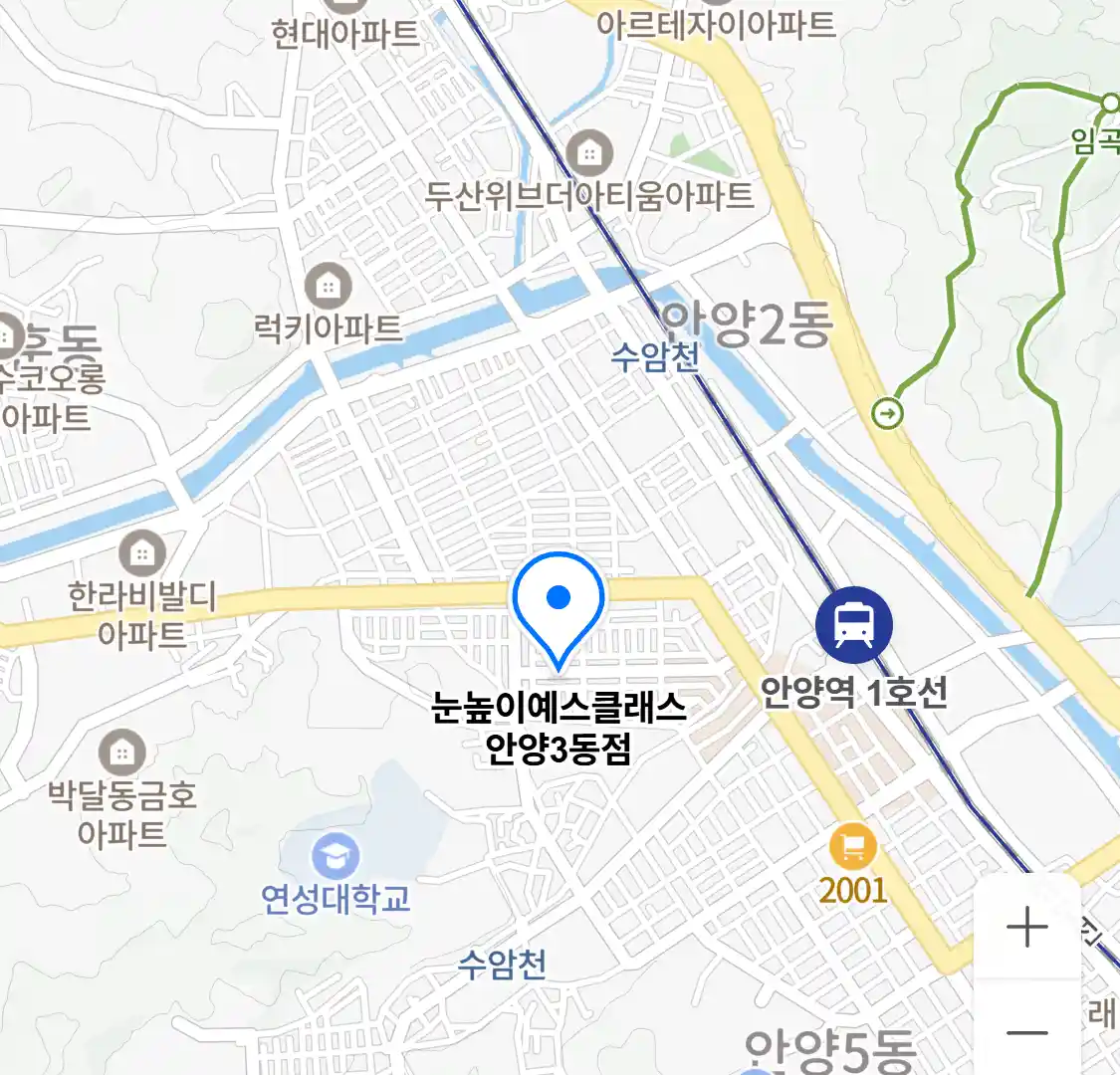 눈높이예스클래스 안양3동점 위치