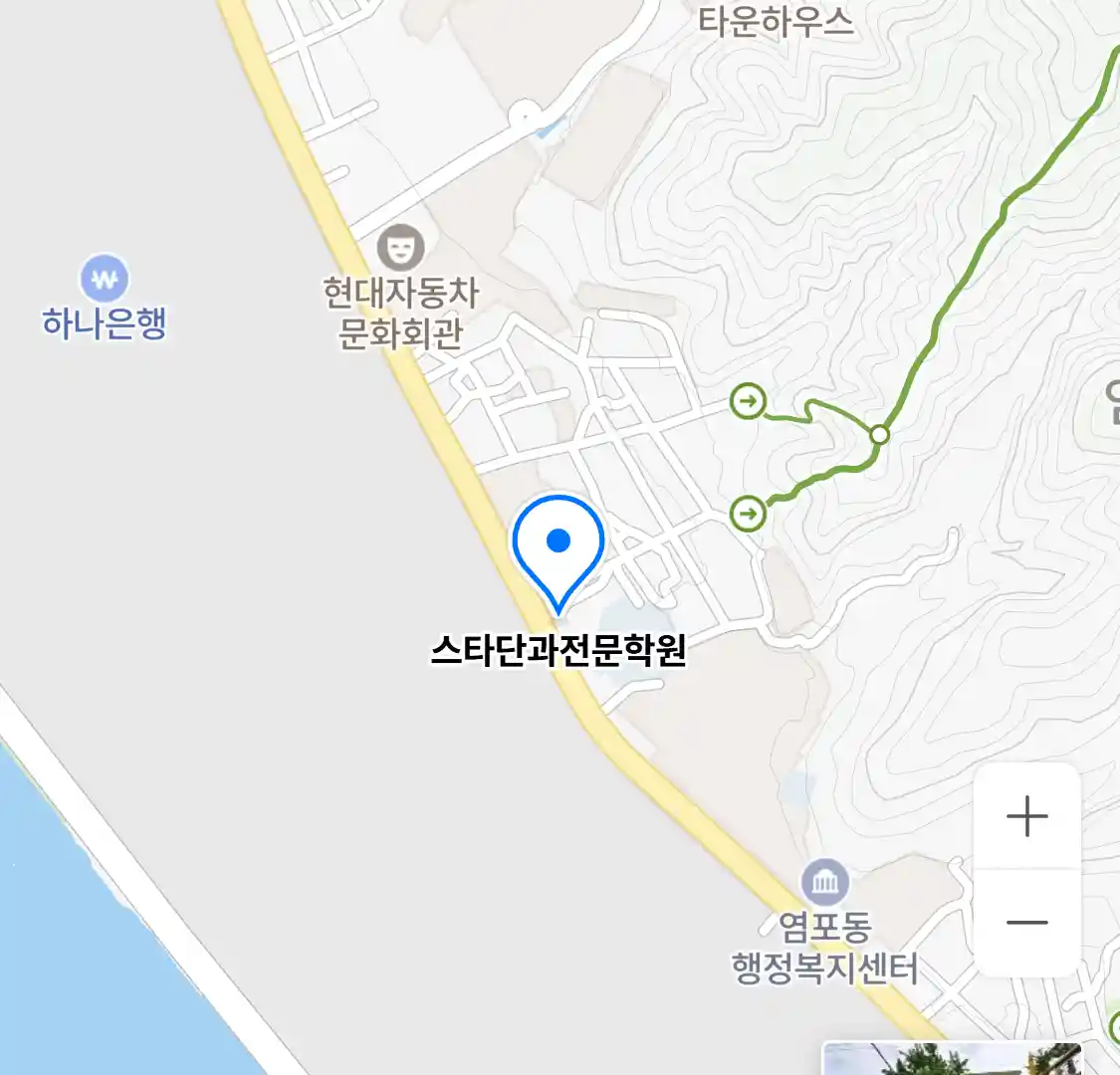 스타단과전문학원 위치