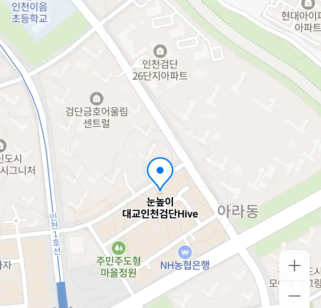 눈높이 대교인천검단Hive 위치