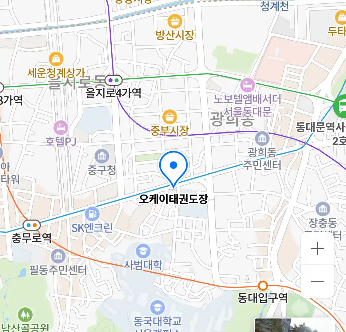 오케이태권도장 위치