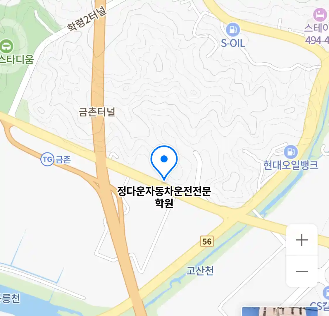 정다운자동차운전전문학원 지도