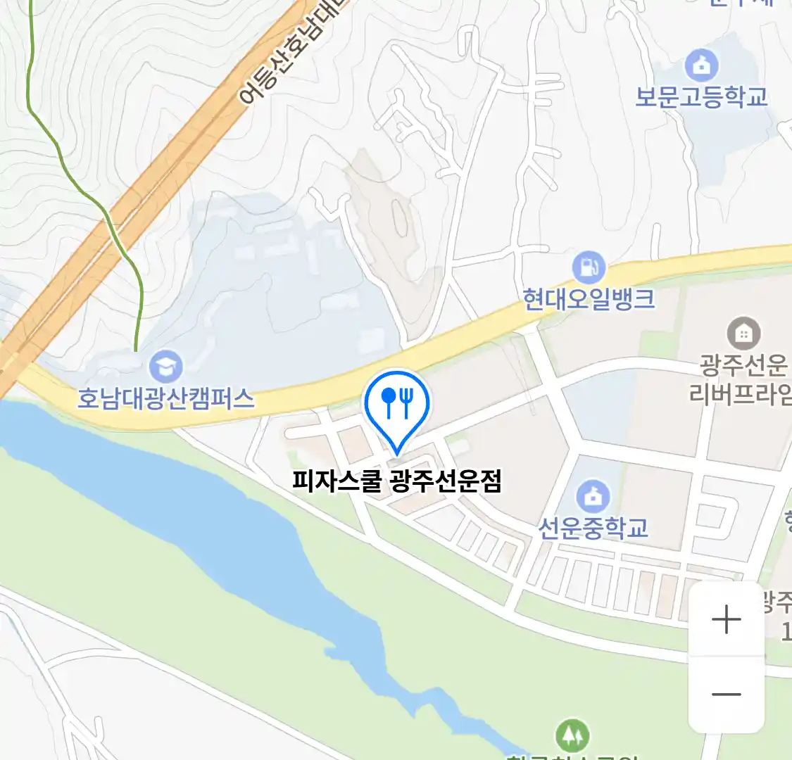 피자스쿨 광주선운점 위치