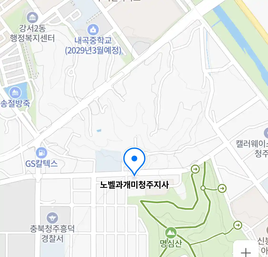 노벨과개미청주지사 위치