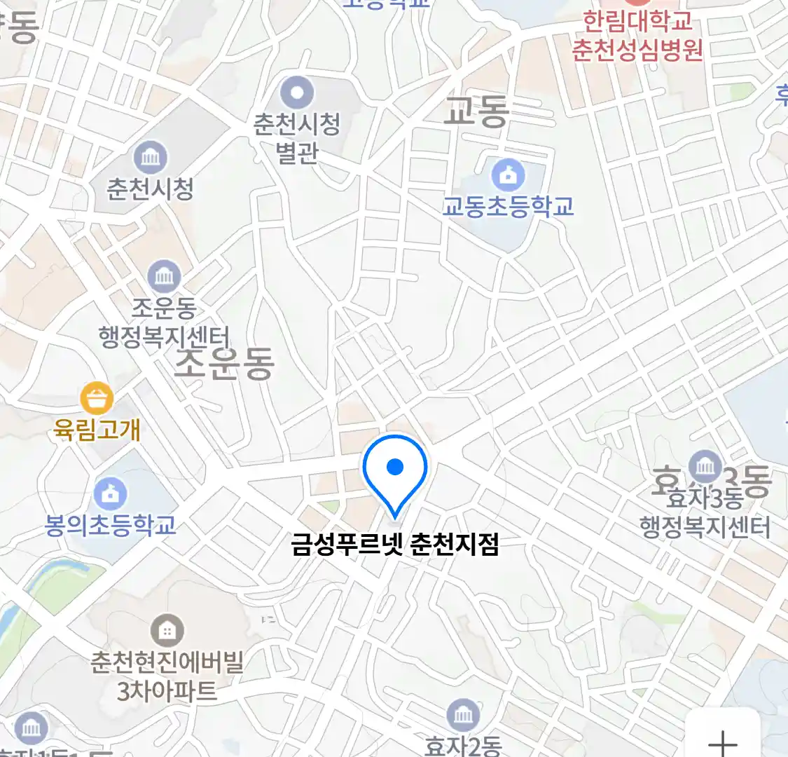 금성푸르넷 춘천지점 위치